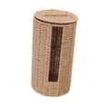 thumbnail image 2 of Cesta de almacenamiento tejida, organizador de baño con tapa, cesto para ropa sucia, contenedor para la entrada, el hogar, la cocina, la lavandería, 2 of 9