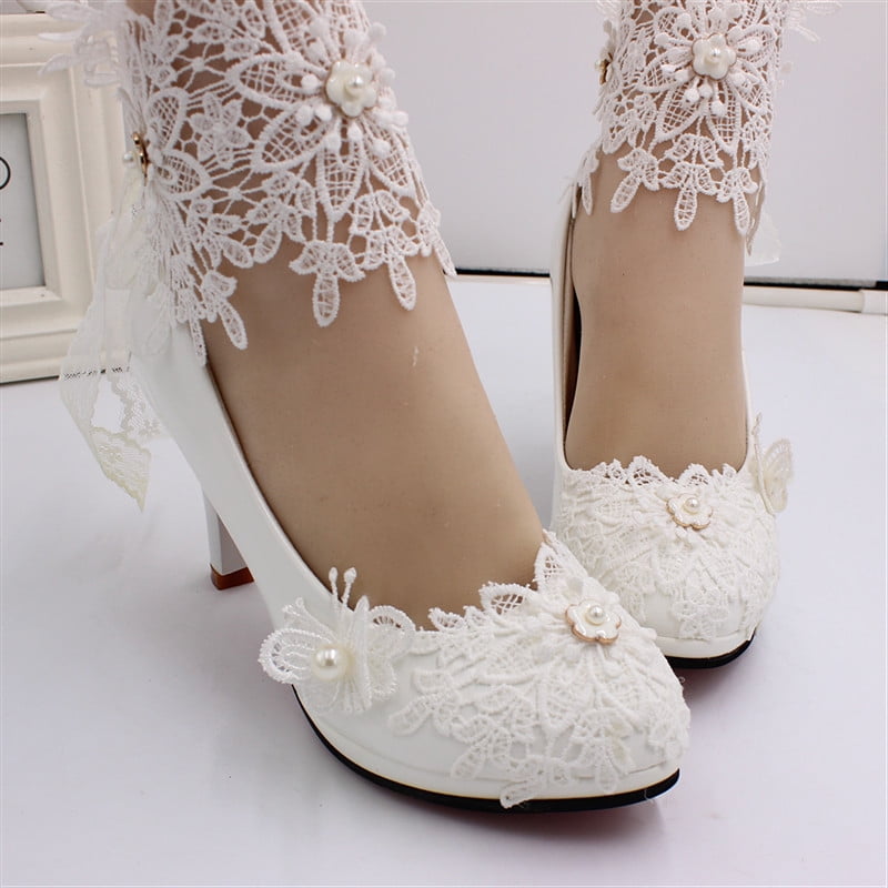 87 Confortable Bride lace wedding shoes for Holiday with Family