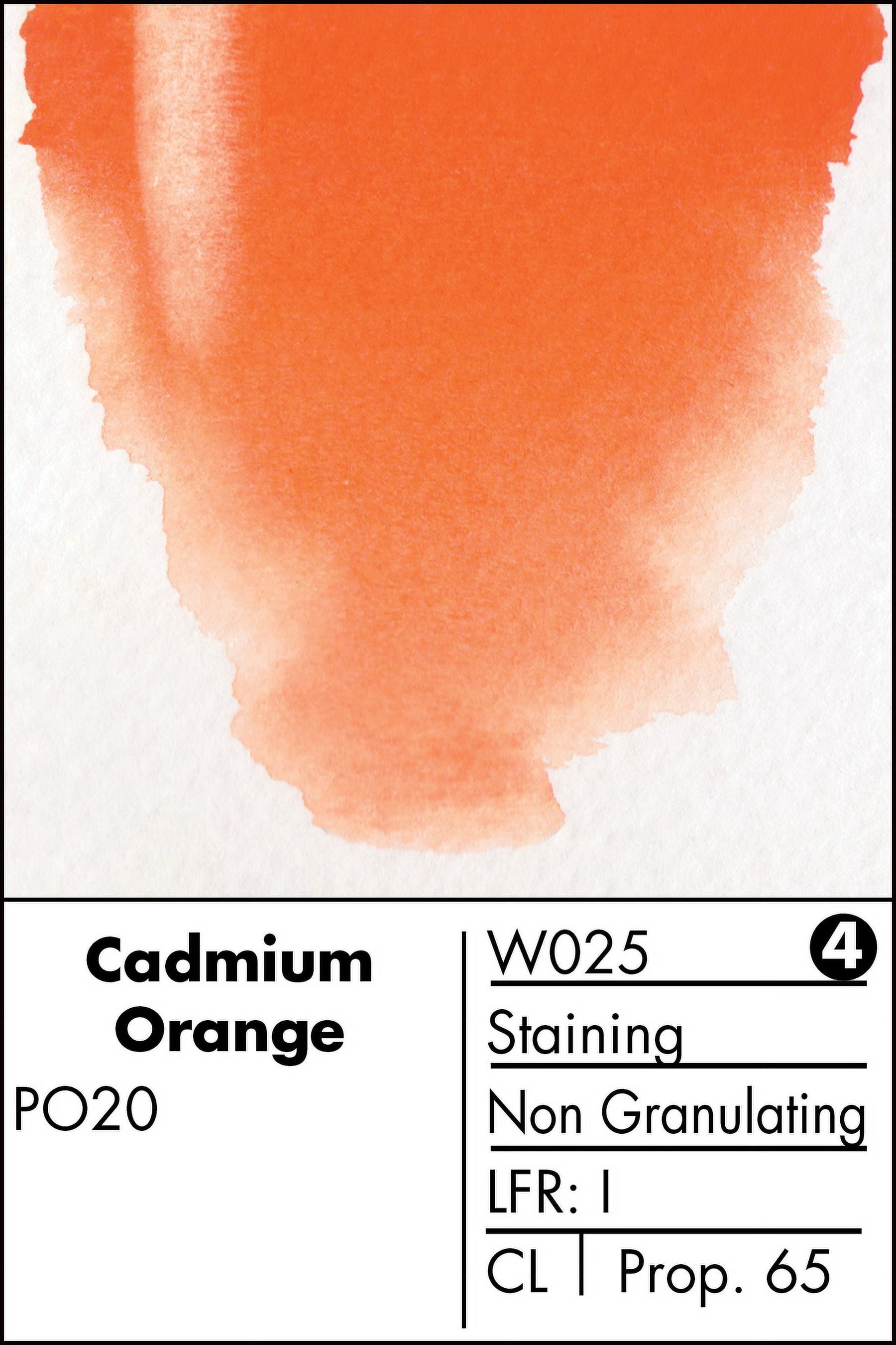 Grumbacher Finest Watercolor Paint, Cadmium Orange, 14 ml/0.47 oz. Tube