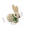thumbnail image 3 of QuanTara Easter String Rope Bunny Figurine, 9.84in Tailless Standing Rabbit Statue, Beigeindoor Decoration for Table, Shelf, and Mantel, 3 of 6