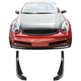 thumbnail image 2 of Ikon Motorsports Compatible with 03-06 Infiniti G35 Coupe 2Dr N1 Style Front Bumper Winglets Polyurethane PU, 2 of 6