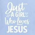 thumbnail image 5 of Wild Bobby Just A Girl Who Loves Jesus Inspirational/Christian Women Graphic Tee, Light Blue, XX-Large, 5 of 5