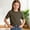 Army Green, variant on DJDLJWCJ Girls Short Sleeve Shirts, Girls T Shirts Crewneck Solid Lightweight Solid Basic T Shirts Girls Fashion Tops Outdoor Hiking Classic Tees Army Green 11-12 T