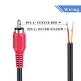 RCA to Speaker Wire Adapter 18AWG 2Pack Red/Black HighSpeed Transmission & Low Loss