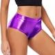 thumbnail image 1 of MKLEKYY Pantalones Cortos De Mezclilla Para Mujer, De Cintura Alta, Metálicos, Tipo Botín, Para Bailar, Ropa De Club, 1 of 4