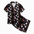 thumbnail image 5 of HCNTES Girls Halloween Pajamas Halloween Girl Pajamas Short Sleeve Button Down Pjs With Shorts Kids Toddler Sleepwear Pumpkin Ghost Print Loungewear Girl Pajama, 5 of 5