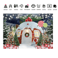 thumbnail image 4 of ckepdyeh 300X200cm Fondo de Navidad Tela Casa de Nieve Navideña Multifuncional Conveniente Fondo de Fotografía Telas, 4 of 6