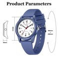 thumbnail image 2 of Women's Quartz Watch Elegant Large Dial with 12/24-Hour Display Soft Silicone Strap Women Waterproof Watches Gift for Woman, 2 of 3