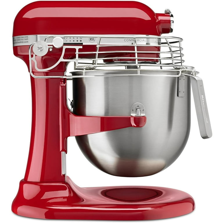 KitchenAid KSMC895ER 8 qt Commercial Bowl Lift Stand Mixer with Bowl Guard Empire Red