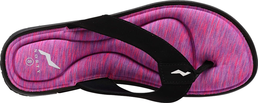NORTY Women's Memory Foam Footbed Sandals - Runs 1 Size Small 41019-11B(M)US (Fuchsia)