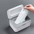 thumbnail image 3 of Toallitas Húmedas Case Cajas Almacenamiento La Caja Del Dispensador Mantenga Frescas Con Tapa Operación Una Mano Fácil Abrir Y Cerrar para El Escritorio Oficina en Casa Bebé Adulto, 3 of 7