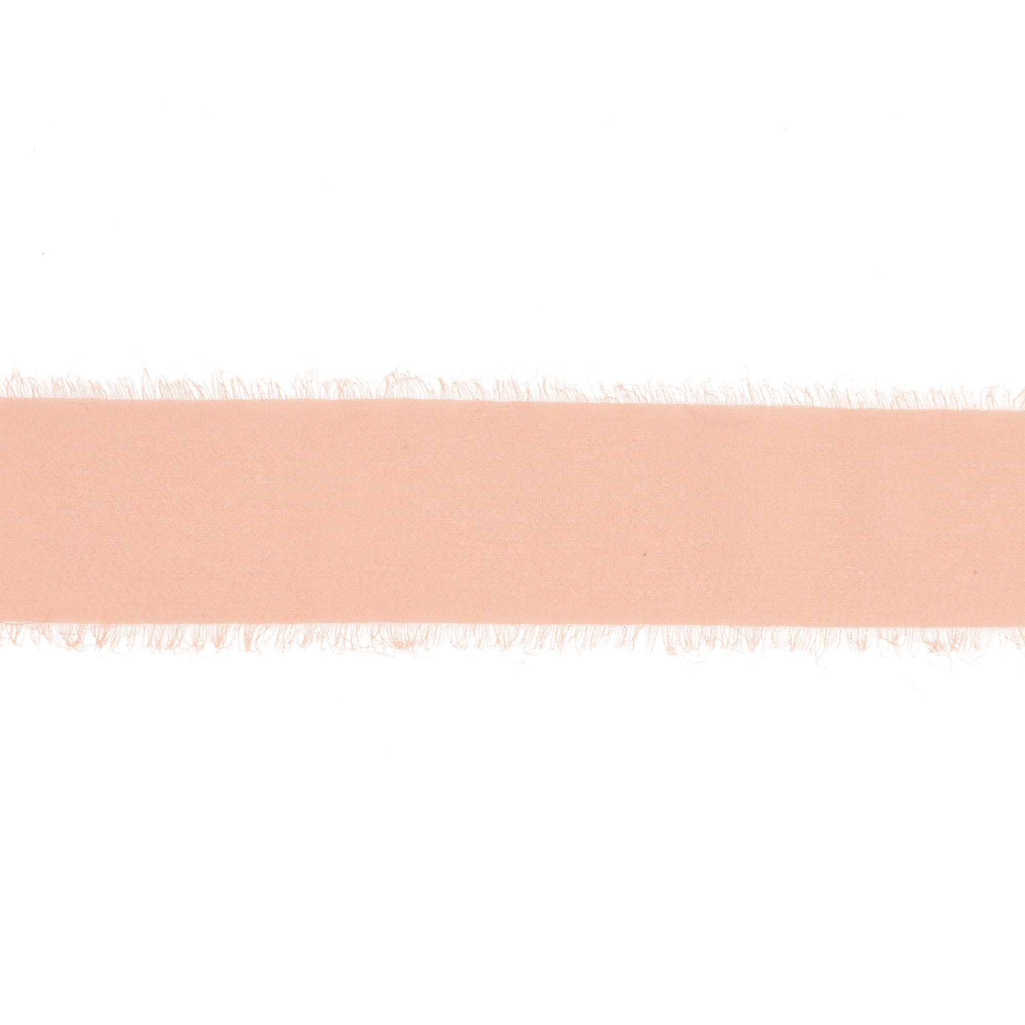 LaRibbons 1 1/2" Frayed Edge Chiffon Ribbon, Blush, 10 Yard Roll
