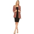 thumbnail image 5 of Sakkas Jona Women Soft Sheer Chiffon Bridal Wedding Evening Scarf Shawl Wrap Stole - Mauve - 8018, 5 of 5