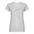 thumbnail image 2 of Unicorn Silhouette Shaped T-Shirt Women -Image by Shutterstock, Female XX-Large, 2 of 4