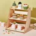 thumbnail image 5 of 2-Tier Retail Table Display Stand Detachable Wooden Display Shelf Portable Retail Wooden Display Riser for Retail Table Top Counter Top Craft Shows Farmers Market Burlywood DIY, 5 of 6