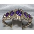 thumbnail image 4 of LBG 925 Sterling Silver Natural Amethyst Womens Promise Ring - Size 11.5, 4 of 4