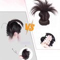 thumbnail image 5 of Clip-On Messy Bun Hairpiece, Feathered Bun Wig, Claw Clip Messy Buns Hair Piece, Ponytail Extension for Women, 5 of 5