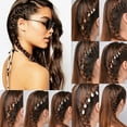 thumbnail image 2 of 5/10Pcs Punk Women Hip-Hop Braid Hand Cross Shell Leaf Ring Hair Clips Accessory, 2 of 10