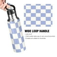 thumbnail image 2 of ALAZA Blue Checkered Grid Pattern Water Bottle Insulated Flask Stainless Steel Straw Lid 20 oz, 2 of 6