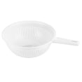 thumbnail image 2 of Plastic Colander with Handle Round Kitchen Strainer Basket for Washing Vegetables, Rice, Berries & Fruits, 2 of 4
