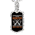 thumbnail image 5 of Always Be Nice To Hunter Stainless Steel or 18k Gold Premium Swivel Dog Tag Keychain, 5 of 10