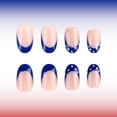 thumbnail image 6 of JROCHE 1Set Press on Nail Independence Day Artificial Glues on Nail Square False Nail, 6 of 12
