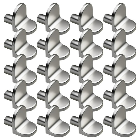 KCAHPAN 20pcs Sturdy Alloy Shelf Pin for Wood and Glass Shelving In Cabinets Use