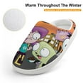thumbnail image 4 of Dib Invader Zim Gaz Gir Kid's Cotton Slippers Winter Warm Soft Plush Slippers with Rubber Sole Non-Slip Indoor Outdoor Slip on Shoes Fluffy House Slippers For Boys Girls Teen, 4 of 8