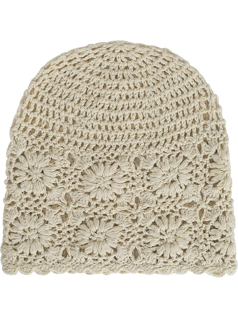 ZLYC Women Cotton Crochet Slouchy Beanie Hat Handmade Knit  display picture 3