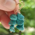 thumbnail image 3 of K-KED Elegant Natural 6-10mm Turquoise Irregular Gemstone Beads Earrings AAA, 3 of 6