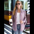 thumbnail image 4 of para Mujer: Suéter Holgado de Punto con de Murciélago y Gran Tamaño. Púrpura Talla Única, 4 of 10