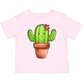 thumbnail image 3 of Inktastic Cute Cactus with Flower Hairpiece Boys or Girls Toddler T-Shirt, 3 of 5