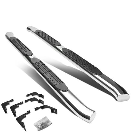 For 15-18 Chevy Colorado/GMC Canyon Extended Cab Stainless Steel 4" Curved Side Step Nerf Bar Running Board Left+Right 16 17