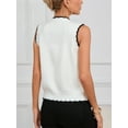 thumbnail image 6 of Charmo Womens Color Blocked Sweater Vest Button Down Sweater with Pockets, 6 of 6