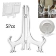 thumbnail image 3 of Lefu 5pcs Transparent Folding Tray Bracket Rack Multi-purpose Ornaments Craft, 3 of 7
