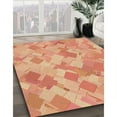 thumbnail image 2 of Ahgly Company Indoor Round Patterned Bright Orange Area Rugs, 6' Round, 2 of 6