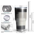 thumbnail image 6 of 30oz Black and Grey Abstract Art Artwork Tumblers Stainless Steel Tumbler with Lid and Straw,Vacuum Insulated Double Wall Travel Tumbler Cups Mug with Cleaning Brush for Coffee,Tea, 6 of 7