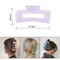 thumbnail image 3 of Genwiss 4 Inch Large Rectangular Hair Claw Clips for Thick Hair, 6 Pcs, Nonslip Acrylic Jaw Clips, 3 of 7