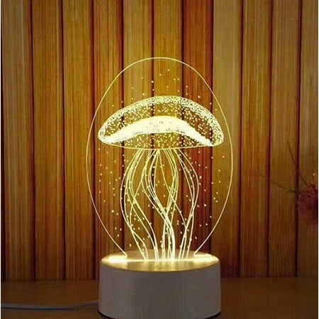 

Ledander 3D USB Acrylic Night Light LED Table Desk Bedroom Decor Gift Lamp