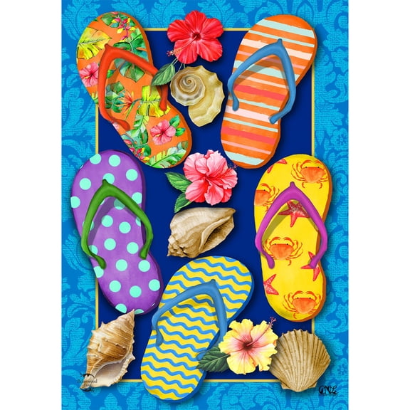 Briarwood Lane Garden Flag 12x18 For Outdoor Paradise Flip Flops Summer For Summer Garden Flag Flags For Outside