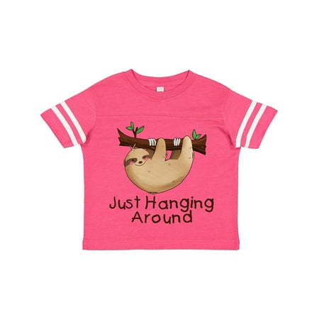 

Inktastic Just Hanging Around with Cute Sloth Gift Toddler Boy or Toddler Girl T-Shirt