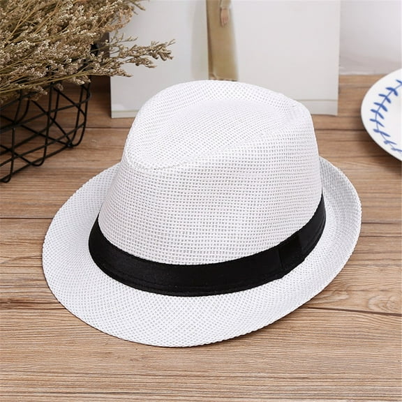 Premature Baby Clothes Girl Beach Straw Gangster Kids Children Fedora Cap Panama Summer Hat Hat Jazz Baby Care