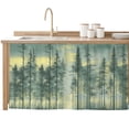 thumbnail image 2 of Green Forest Cabinet Curtain 32"Wx55"L, Dustproof Pantry Door Curtain with Self Adhesive Tape, Modern Oil Painting Art Botanical Tall Storage Cover Privacy Drape for Bathroom Kitchen Laundry Room, 2 of 9