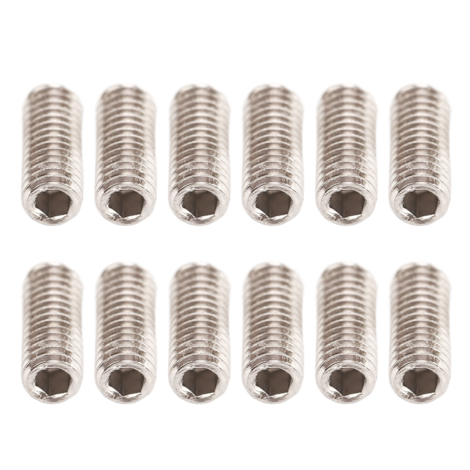 Saddle Height Screws, Burr Free Saddle Height Adjustment Screw Set 12Pcs Light For Bridge Silver