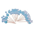 thumbnail image 2 of 18pcs Lovely It' or Boy Baby Carriage Bib Rattle Cake Topper Photo ', 2 of 8