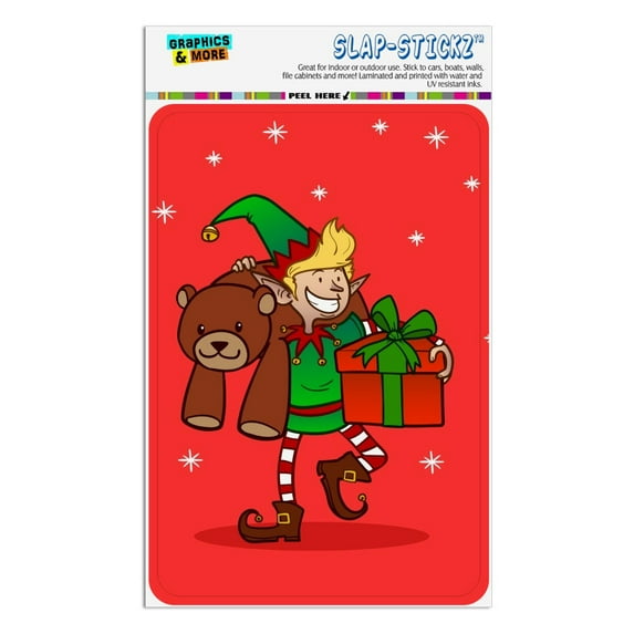 Christmas Elf with Presents and Gifts Home Business Office Sign