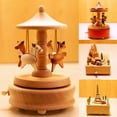 thumbnail image 3 of ZheElen Celebrate With Style - Elegant Wooden Musical Box For Birthday Christmas Gift With Exquisite Carousel 1Set, 3 of 6