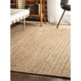 thumbnail image 1 of Aizza Trends Hand Made Hand Braided Natural Jute Floor Area Rug / Floor Carpet Rug / Natural Jute Rug, 1 of 5