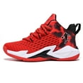 thumbnail image 2 of Boys' basketball shoes sports running shoes children's non-slip sports shoes Red, 2 of 5
