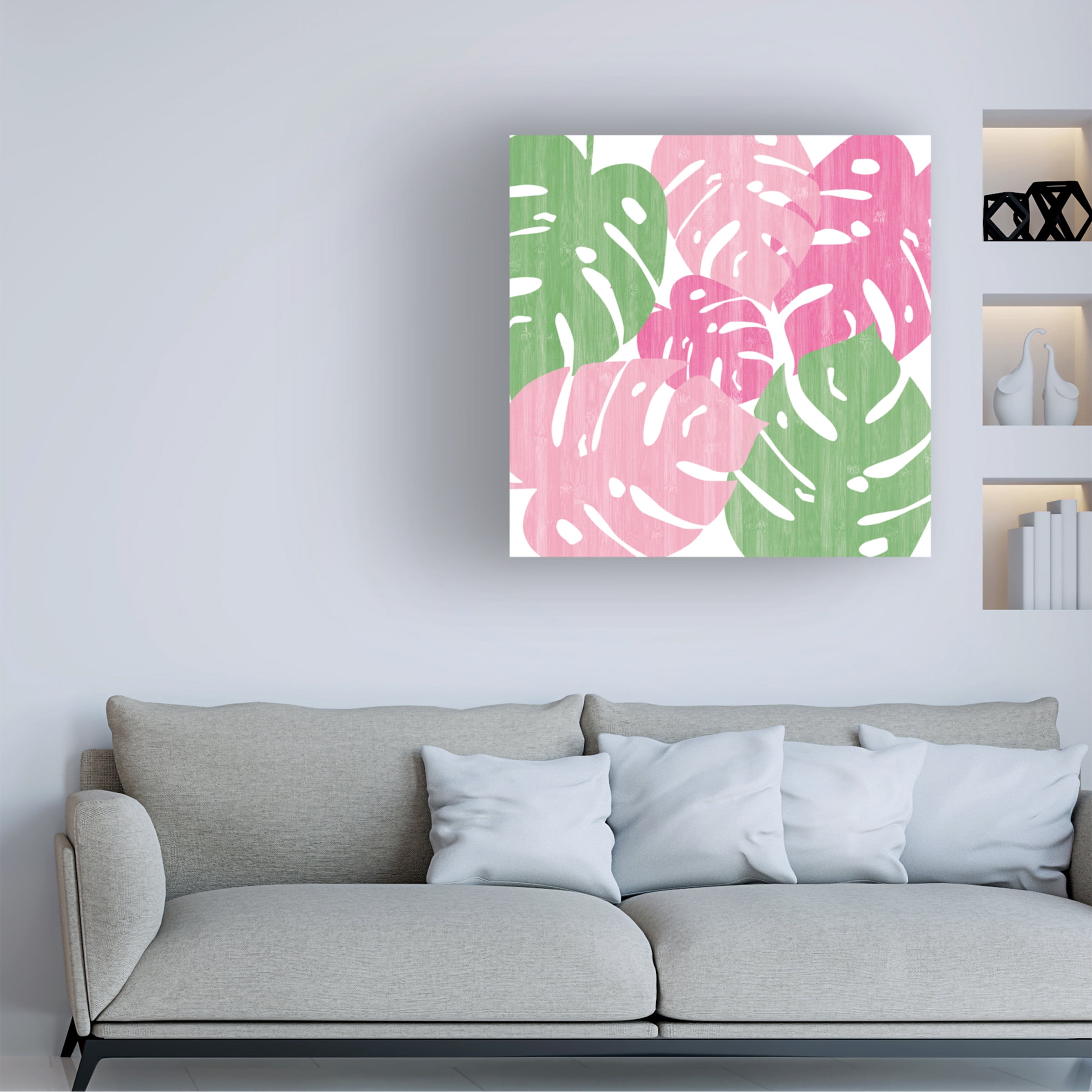 Sarah Adams 'Monstera II Hot Pink' Canvas Art